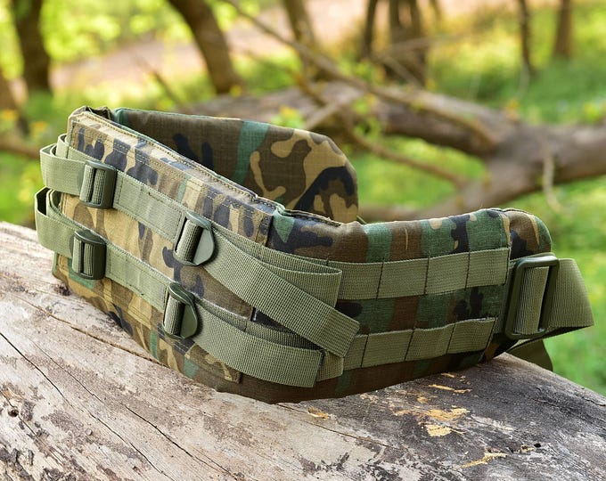 Military Alice Filbe Belt Pressure Belt Kidney Pad Double Strap Belt for Framed Rucksack Lc-2 Outdoor Camping Hiking Best Gift Tactical