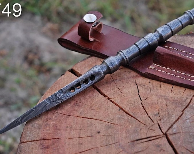 Handmade Double Edged Boot knife, Damascus Best Hunting Knife ,Handmade knives Knife Gift, Bushcraft knife Camping Knife With Sheath
