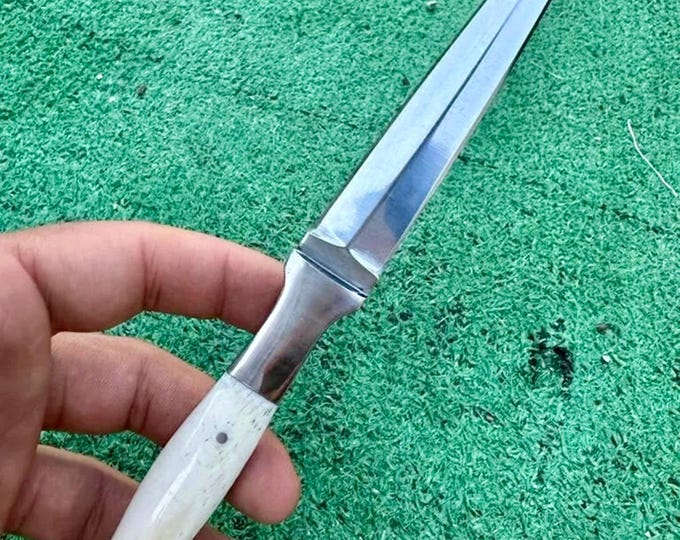 Handmade Double Edged Boot knife , Best Hunting knife  , Handmade Knives Knife Gift , Bushcraft Knife , Camping Knife With Sheath