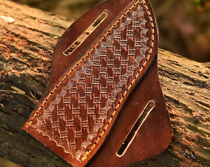 Handmade Leather Knife sheath Belt Carry Folding Pocket Knife Fixed Blade knives Sheath Christmas Gift