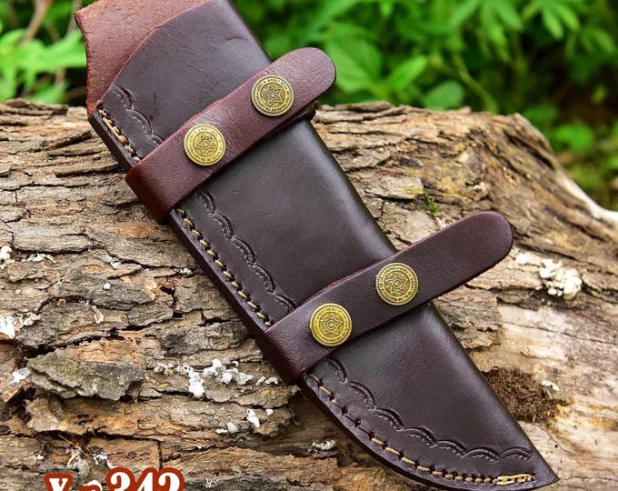 Fixed blade knife sheath, knife sheath, horizontal knife sheath, custom knife sheath, sheath with snap, Vertical knife sheath