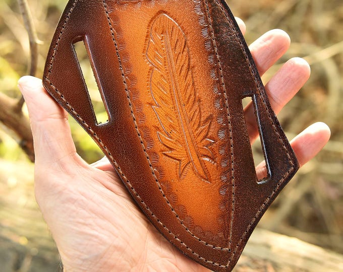Handmade Fix Blade Knife Leather Sheath Knives Holster Pancake Leather Belt Sheath Best Christmas Gift Men's BoyFriend Father Gift