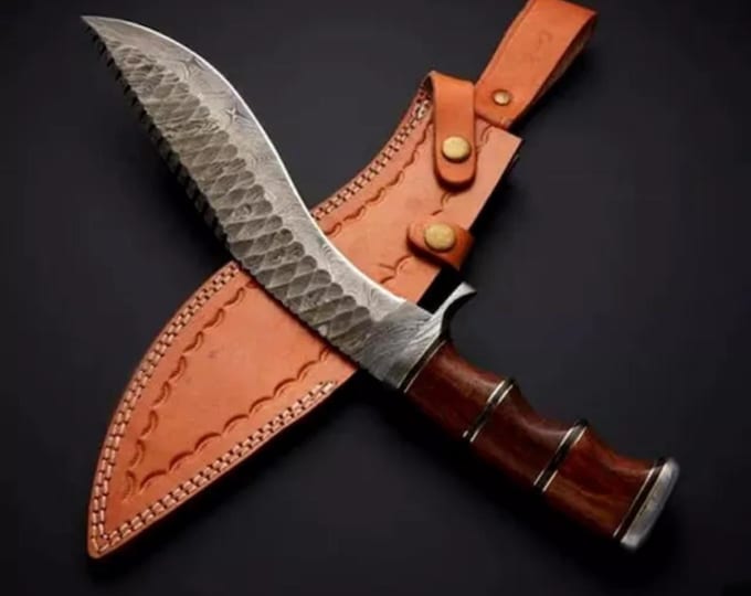 Handmade  Kukri knife with sheath | Bushcraft Kukri knife | Hunting knife | Custom knife | Camping knife | Outdoors -Gift for Men