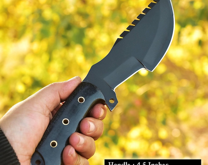 Handmade Tracker knife with horizontal and vertical carry sheath | Bushcraft Knife | Camping | Survival | EDC | Hunting | Gift for MEN / BF