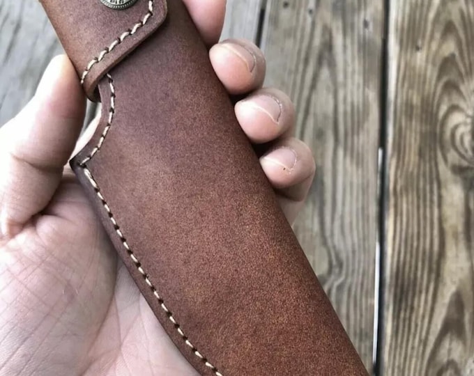 Custom HandMade Leather Knife Sheath Fixed Blade Belt Sheath Gift For Boys Father Gift Gift For Him