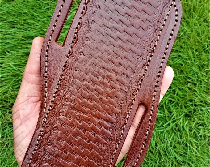 Handmade Leather Knife Sheath Pancake Fix Blade Knives Sheaths Belt Holster Sheath Gift For Boys Father Gift Gift For Him
