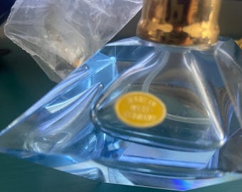 German Blue Art Deco Perfume Atomizer bottle