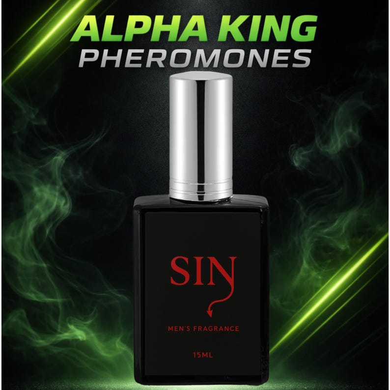 Sin Pheromone Cologne for Men | Spicy Amber Leather Scent image 1
