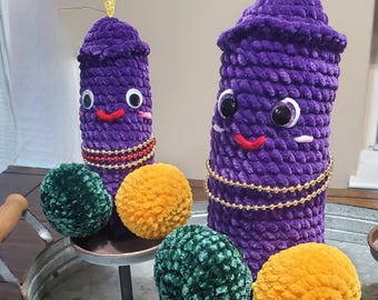 Mardi Gras Crochet Penis Plush - Adult Novelty Decor