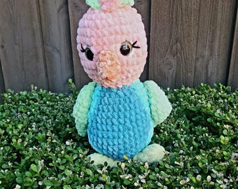 Gehäkelter Papagei Plüsch: Pastell Tropischer Vogel Kuscheltier