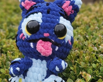 Handmade Crochet Tiger Amigurumi K-Pop Inspired Blue Tiger Plushies|