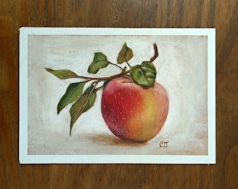 Apple gouache study