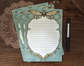 Moth Notepad, A5 Stationery, 25 sheets