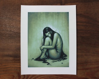 Green Tranquility Giclée Print 8x10 inches