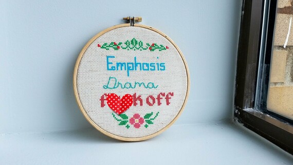 Emphasis Drama Fck Off Cross Stitch From Skins Etsy Emphasis Drama Fck Off Cross Stitch From Skins Etsy
