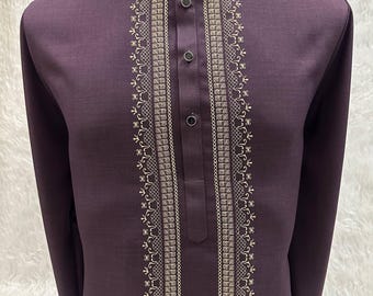 Camisa formal moderna de manga larga para hombre (1 color)