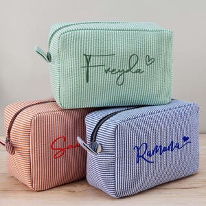 Gepersonaliseerde make-uptas - op maat gemaakte cadeauset bruidsmeisje, cosmetische organizer voor vrijgezellenfeesten, bruiloften en reisbenodigdheden