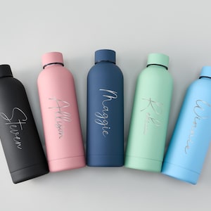 Personalized Tumbler, Custom Insulated Water Bottle with Name, Elegant Wedding, Anniversary, Birthday or Corporate Gift for Him & Her