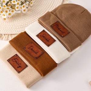 Berretto personalizzato per neonati, berretto lavorato a maglia personalizzato con nome, berretto invernale per neonati e bambini, regalo di compleanno per bambini
