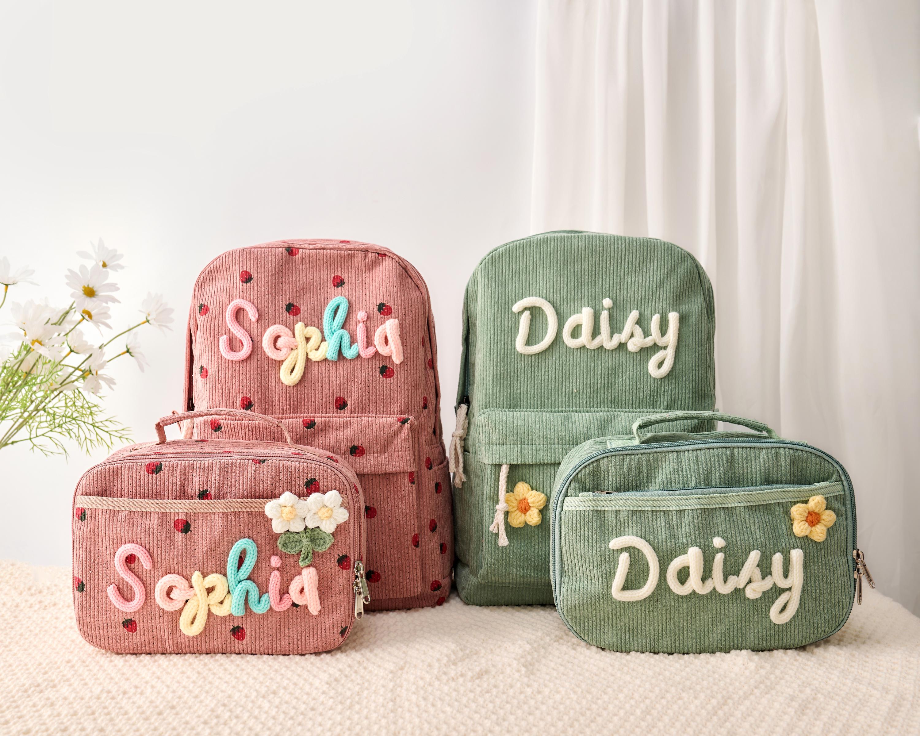 Personalized Toddler Backpack & Lunch Bag Set, Embroidered Name Kids ...
