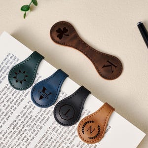 Personalized Leather Magnetic Bookmarks, Custom Engraved Leather Book Clip, Book Accessories, Gifts for Readers, Perfect Gifts for Him/Her