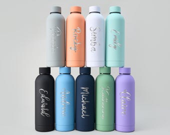 Personalized Insulated Water Bottle, Engraved Stainless Steel Drink Cup, Unique Teacher, Birthday or Anniversary Gift for Him & Her