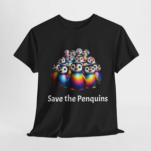 Save the Penguins, Eco-Friendly Shirt, Wildlife Conservation, Funny Graphic Tee, Animal Rights