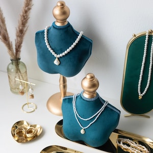 Necklace Display Stand |Luxurious Mannequin Neck Holder for Showcase|Tiered Jewelry Organizer |Jewelry Event Presentation