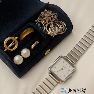 mini Schmuckschatulle für die Reise |Ringbox für die Reise |Kleines Schmuckkästchen | kleine Schmuckaufbewahrung ｜mini Schmuck Organisation | Reise-Schmucketui