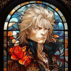 Labyrinth/Jareth Goblin King/Sarah/Magic Ball/a Museum quality Giclee Print/Stained Glass Print