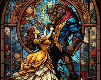 Beauty & The Beast Fabric/Fat Quarter/Tea Towels/Wall Hanging