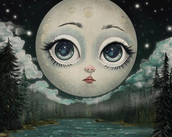 SIGNED ARTIST PROOF - Mystical Moon- giclee print