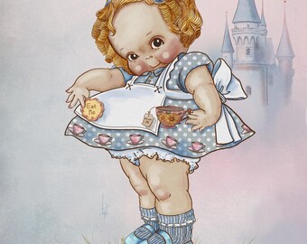 Kewps® in Wonderland/Alice/Rose ONeil's Kewpie's fan art/ Museum quality Giclee professional print