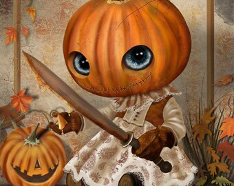LIMITED EDITION art print -Pumpkin- giclee print