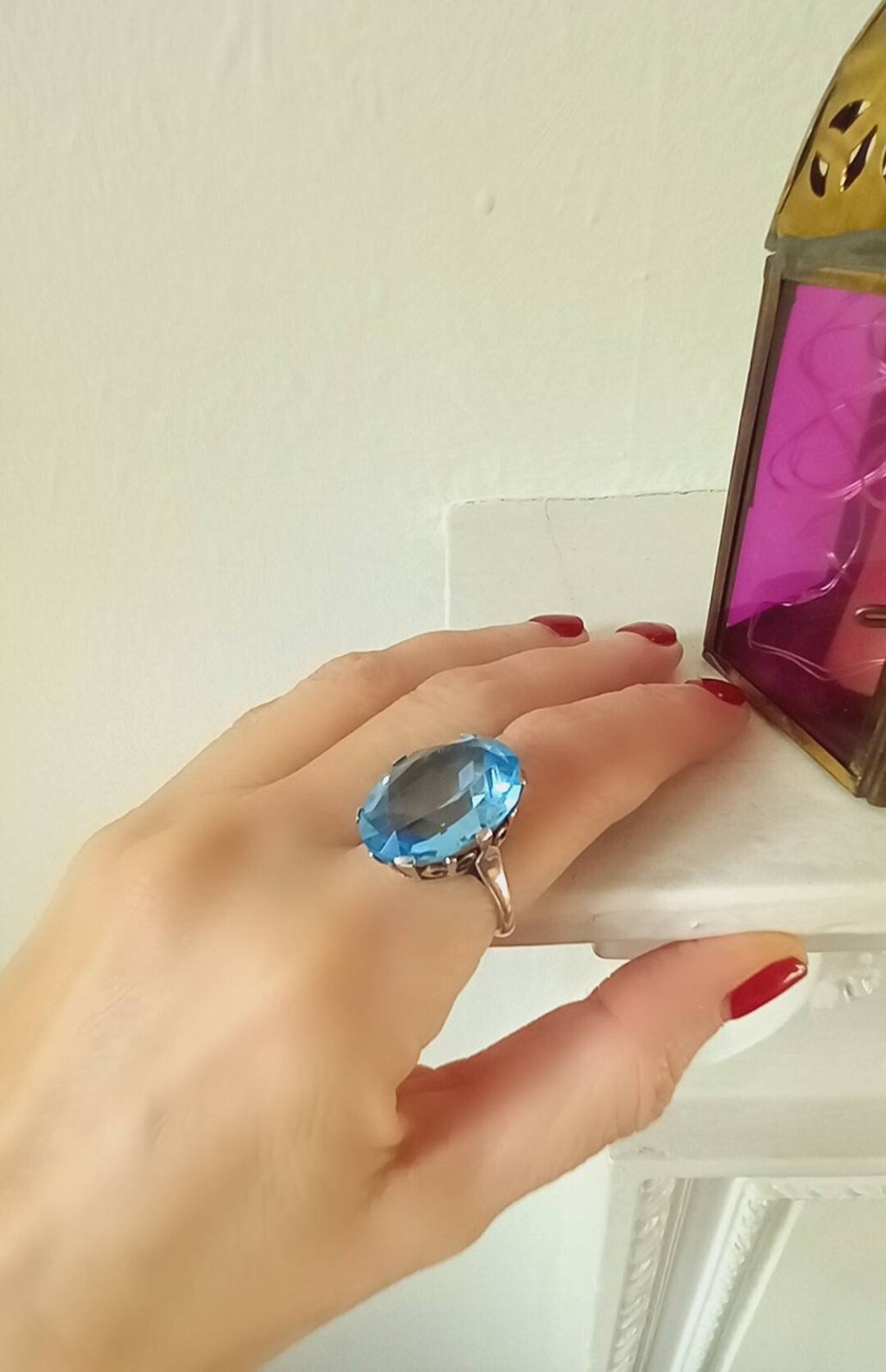 Blue Crystalline Exotic Ring main image 1