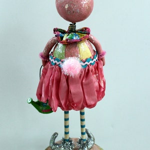 Easter Bunny Vintage Inspired Collectible Folk Art Doll Sculpture image 5