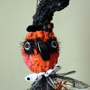 Folk Art Pumpkin Halloween Gourd Holiday Ornament image 4