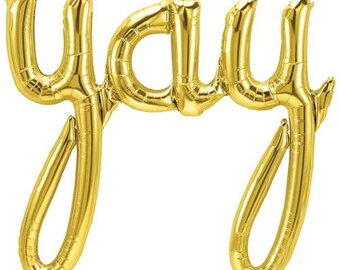 YAY Schreibschrift Ballons- Gold-Bridal Party Party Ballon Banner, YAY Banner, Hochzeit, Bachelorette, etc ..