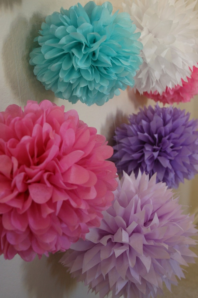 Custom Color .. 50 Tissue Pom Poms .. Wedding Decoration / Etsy