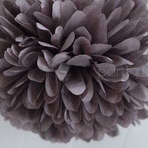 Charcoal Tissue Paper Pom .. Wedding Decor / Bridal Shower / Baby Shower / Party Decoration