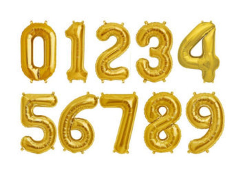 16 Rose Gold, Gold, Silver number balloons//Birthday//Party//Birthday decor image 3