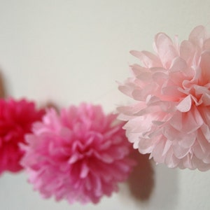 Cotton Candy Pom Garland .. Wedding Decor / Birthday / Photo Prop / Party Decoration