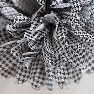 Houndstooth tissue paper pom .. wedding and party decoration image 1