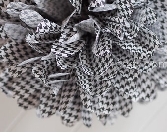 Houndstooth tissue paper pom .. wedding and party decoration