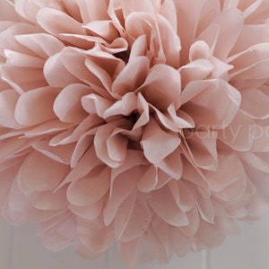 Pompon di carta velina rosa antico