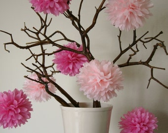 MINI TISSUE POMS .. Wedding Decoration, Nursery and Room Decor, Baby Mobile