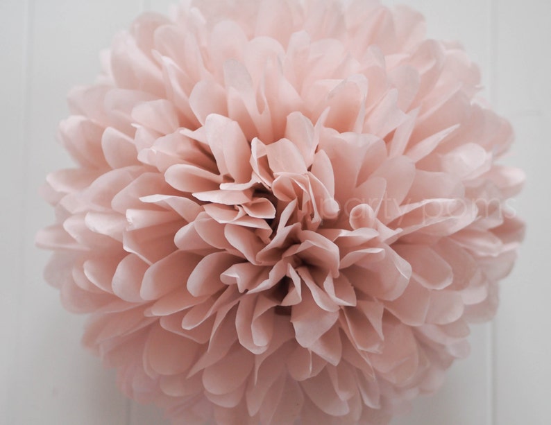 Dusty Pink tissue paper pom pom image 2