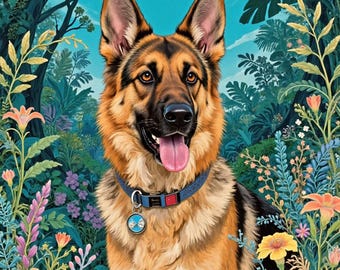 Aangepast huisdierportret | Muurkunst in filmische stijl (digitale download)