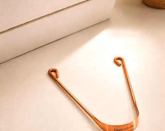 Copper Tongue Scraper for Bad Breath | Natural Oral Care Tool | Plastic-Free Tongue Cleaner | Single or Multi Pack