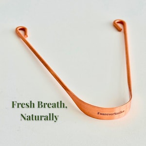 Copper Tongue Scraper | Fresh Breath, Detox Oral Care, Eco-Friendly Zero Waste Tool